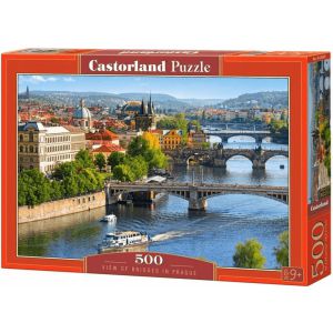 Puzzle Castorland 500el Widok na mosty Pragi, Czechy